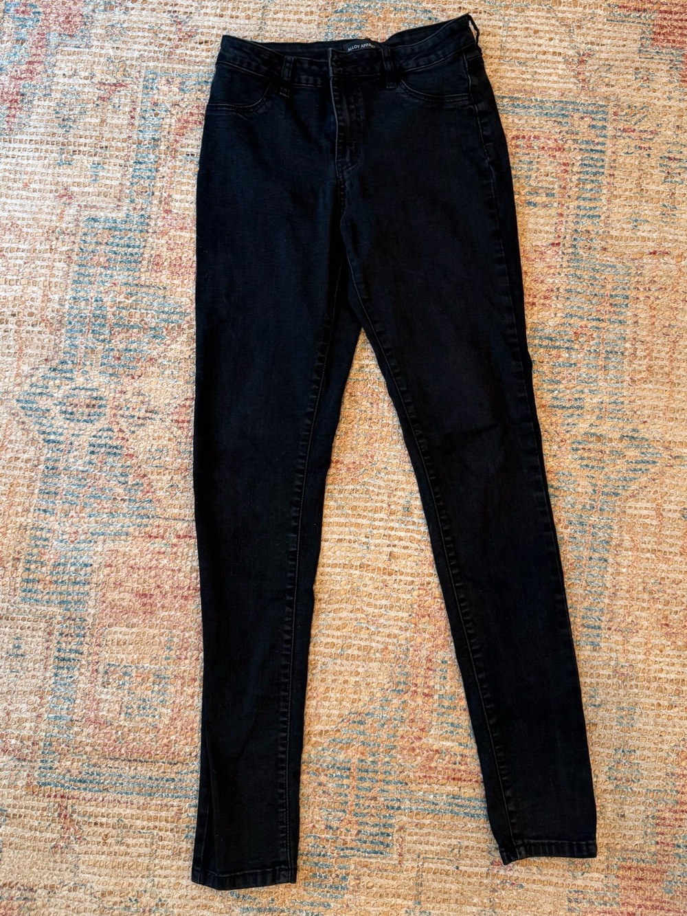 Alloy Apparel Black High Rise Skinny Jeans Size 8 Long 35” Inseam Tall